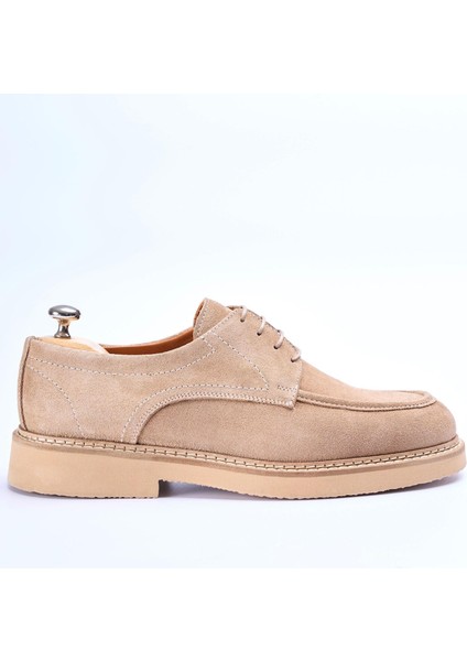 Italyan Stil Iç Dış Naturel Deri Süet Erkek Ayakkabı Bej T13562 modelleri