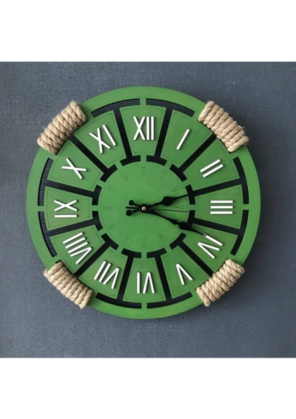 Ahşap Roma Rakam Halatlı Saat (40-40CM) fiyatları