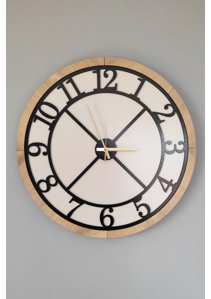 Wood And Soft Style - Açık Gri & Meşe -Normal Rakamlı - Yeni Kadran Tasarımı- 45CM Duvar Saati fiyatları