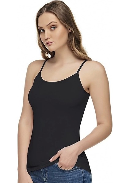 Bayan Modal Elastan Ip Askılı Atlet 2001