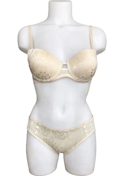 Night Flight Dolgulu Desen Baskılı Destekli Sütyen Takımı 2127