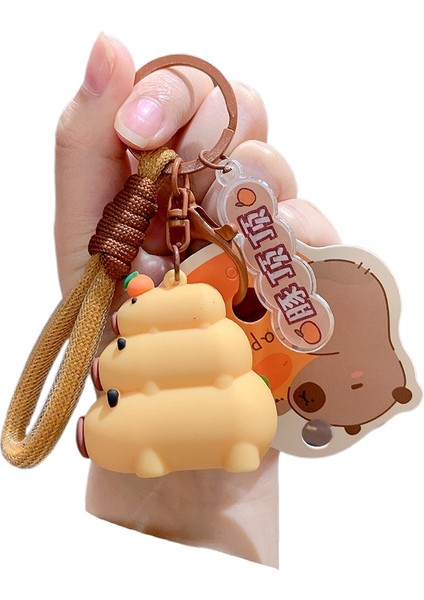 Karikatür Peluş Capi A Üfleme Kacıklar Anahtarlık Bebek Kolye Çift Anahtarlık Çekicilik Küçük Hediyeler (Yurt Dışından)