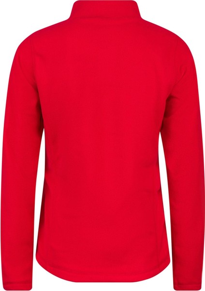 Camila Kadın Yarım Fermuarlı Ince Polar Sweatshirt Kırmızı