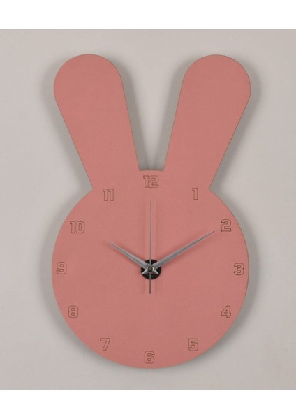 Ahşap Pembe Tavşanlı Çocuk Odası Duvar Saati fiyatları
