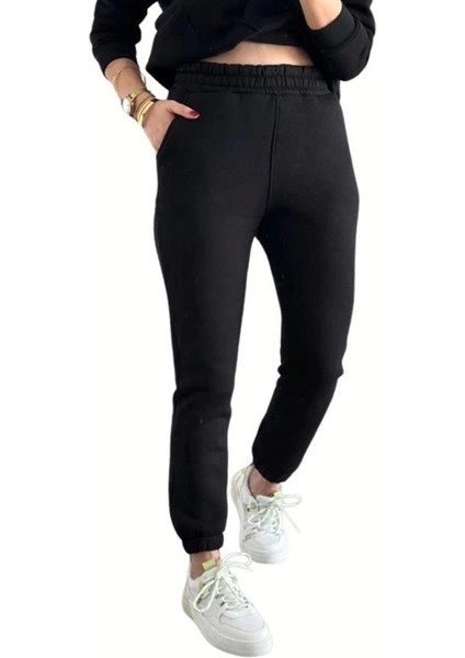 Jogger 3 Iplik Şardonlu Cepli Tek Alt