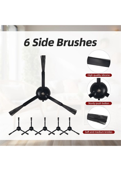 Qrevo Master/ V20/ P10S Pro Robot Süpürge Aksesuarları Kiti Ana Yan Fırça Hepa Filtre Paspas Bezi (Yurt Dışından) fırsatları