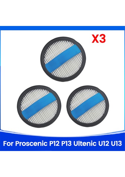 P12 P13 U12 U13 Elektrikli Süpürge Ek Parçaları Için 3 Adet Hepa Filtresi Yıkanabilir Filtre (Yurt Dışından)