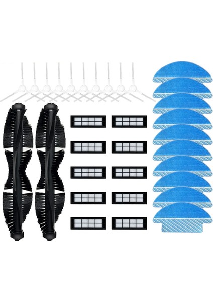 Everybot 3i Robot Süpürgeler Için Yedek Parçalar Aksesuarlar Yedek Ana Yan Fırça Hepa Filtre Paspas Bezi Silme (Yurt Dışından)
