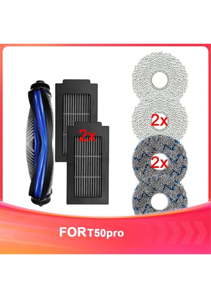 T50 Pro Elektrikli Süpürge Için Uyumlu Aksesuarlar - Filtre ve Ana Fırça Seti (Yurt Dışından)