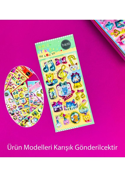 Hayvan Figürlü Işıklı Sticker modelleri
