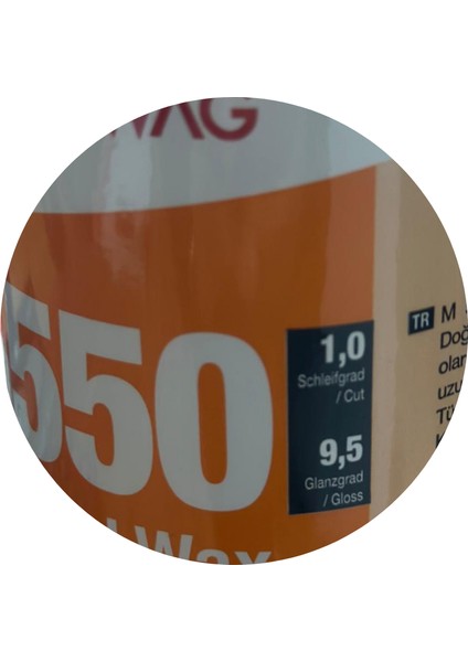 M550 Diamond Wax 1 Lt - Üstün Parlaklık ve Uzun Süreli Koruma