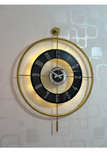 Metal Camlı Duvar Saati (60X80 cm Büyük Boy) Işıklı Gerçek Cam Duvar Saati Modern Tasarım fiyatları