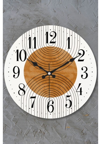 Muyika Marrone Bombe Gerçek Cam Sessiz Mekanizma 36CM Duvar Saati Pds-36