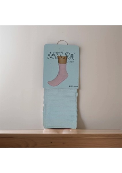 Melba Kareli Polymid Soket Çorap