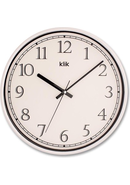 Slim Beyaz Minimalist Duvar Saati