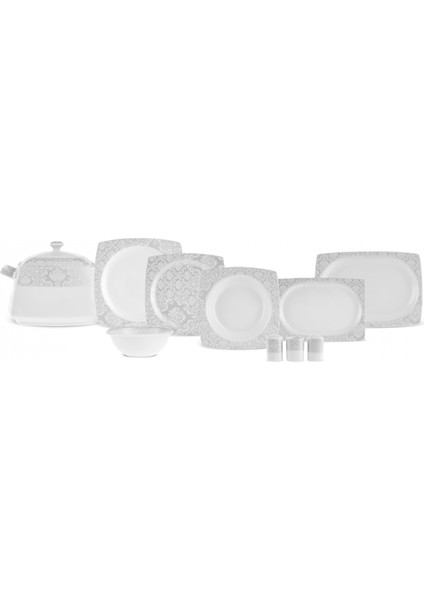 Square Bone Bridal 60 Parça 12 Kişilik Yemek Takımı