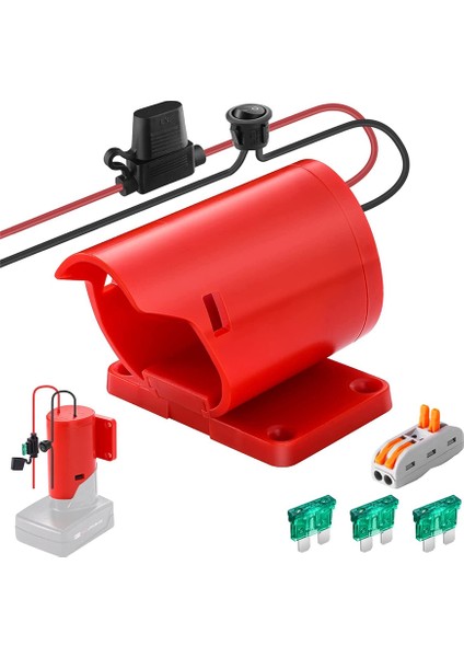 Power Wheels Adaptörü M12 12V Lityum Pil Için, Sigorta, Anahtar ve Kablo Terminalleri Ile, Iyi Pil Dönüşüm Kiti Kendin Yap (Yurt Dışından)
