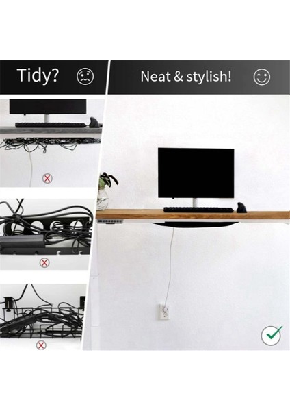 Kablo Yönetim Ağı - Masa Altı Kablo Yönetimi - Esnek Masa Altı Kablo Yönetim Tepsisi (Yurt Dışından) indirimleri