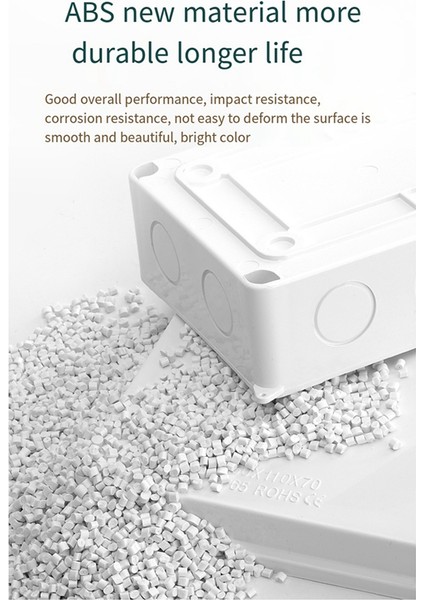 Abs Su Geçirmez Bağlantı Kutusu Dış Terminal Kutusu Plastik Güç Mühür Kutusu Genel Elektrik Mühendisliği Muhafazası Siyah (Yurt Dışından) indirimleri