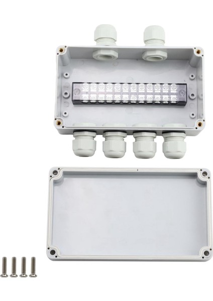IP66 Su Geçirmez Bağlantı Kutusu 2 Giriş 4 Çıkış Su Geçirmez Elektrik Kutusu Çap 4-8 mm Kablo Için (Yurt Dışından)