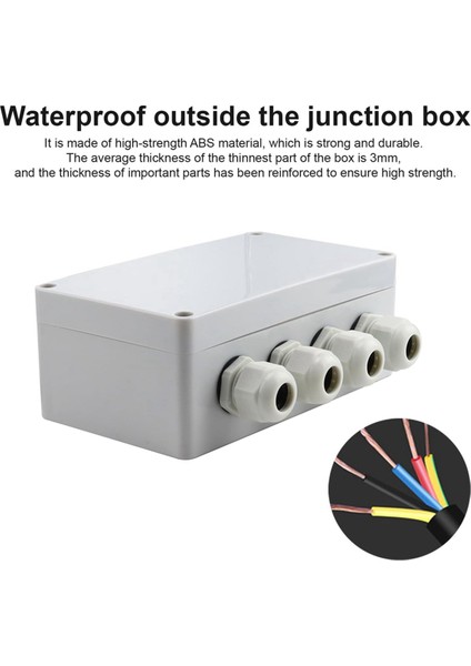 IP66 Su Geçirmez Bağlantı Kutusu 2 Giriş 4 Çıkış Su Geçirmez Elektrik Kutusu Çap 4-8 mm Kablo Için (Yurt Dışından) indirimleri