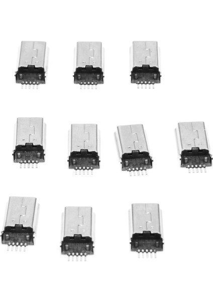 10 Adet Mini USB Tip B Fiş Erkek 180 Derece 5-Pin Smd Smt Lehim Jak Konnektörü (Yurt Dışından)