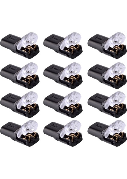 50 Adet 2 Pinli Yollu Fiş Tel Kablo Bağlantı Elemanları Su Geçirmez Elektrik Teli Kilit Tokalı Çift Telli Fiş Bağlantı Elemanı (Yurt Dışından) fiyatları