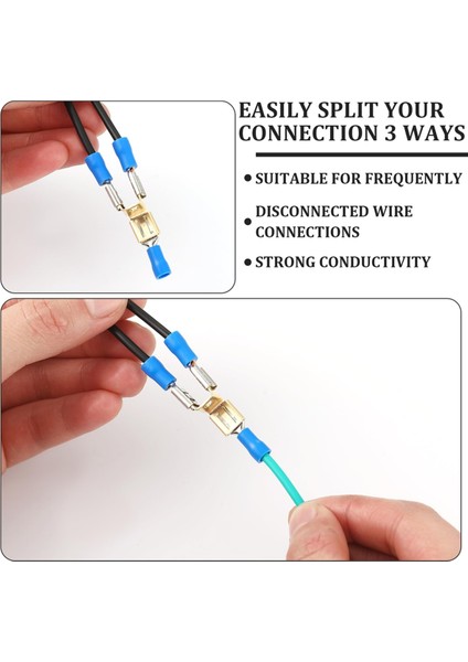 25 Adet Piggyback Spade Konnektörleri Sandalye Terminali Hızlı Bağlantı Kesme Elektrik 3 Yollu Adaptör (Yurt Dışından) indirimleri