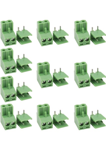 10 Adet 5.08MM Pitch 2pin Takılabilir Vida Pcb Terminal Bloğu Konektörü Dik Açı (Yurt Dışından)