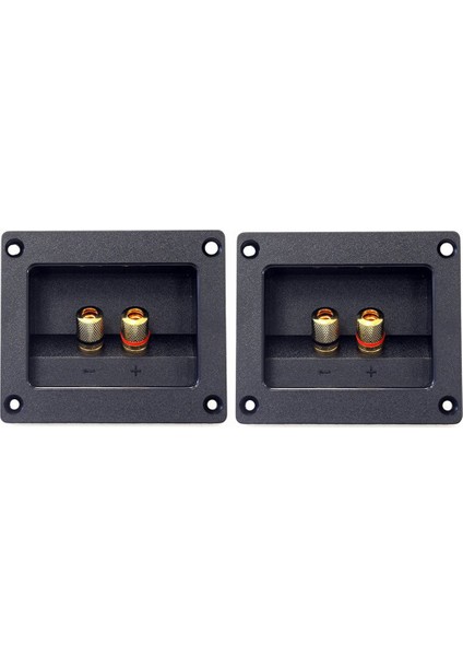 2 Adet Dıy Araba Stereo 2 Yollu Hoparlör Kutusu Terminali Bahar Fincan Konektörü Muz Jakı ve Fişler Subwoofer Fişleri 93X80MM Siyah (Yurt Dışından)
