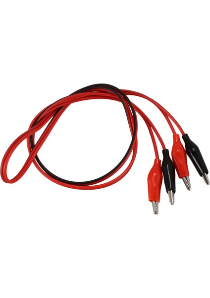 1m Çift Uçlu Timsah Klipsleri Test Ucu Jumper Teli (Yurt Dışından)