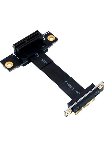 Pcıe X1 Yükseltici Kablo Çift 90 Derece Sağ Açı Pcıe 3.0 X1'den X1'e Uzatma Kablosu 8gbps Pcı 1x Yükseltici Kart Şerit Genişletici (Yurt Dışından)