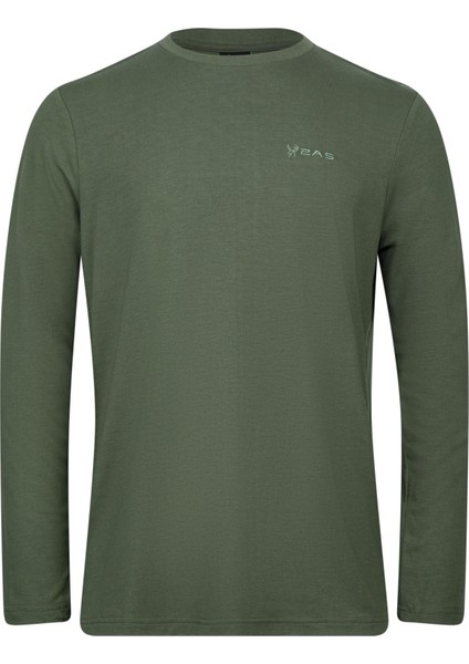 Vernon Erkek Uzun Kol Viloft T-Shirt Haki