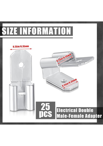 25 Adet Çift Piggyback Spade Konnektörleri, Dişi Erkek Hızlı Bağlantı Piggyback Spade Sıkma Terminalleri Çeşitlilik Kiti (Yurt Dışından) fiyatları