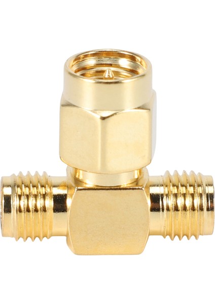 Sma Erkek - Iki Sma Dişi Üçlü T Rf Adaptör Konnektörü 3 Yollu Ayırıcı Yeni (Yurt Dışından)