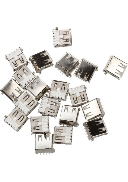 20 Adet USB Dişi Tip A 4-Pin Dıp Dik Açı Fiş Jakı Soket Konnektör (Yurt Dışından)