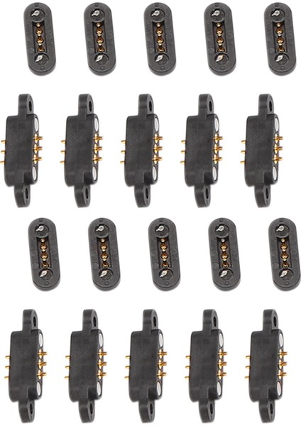 10 Çift Yaylı Manyetik Pogo Pin Konnektörü 3 Pozisyonlu Mıknatıslar Arası 2.3mm Delikli Erkek Dişi Prob (Yurt Dışından)