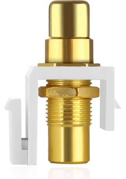 Rca Keystone Jack Ekleme Konnektörü (5 Paket) Soket Dişi Geçmeli Adaptör Bağlantı Noktası Altın Kaplamalı Sıralı Bağlantı Parçası (Beyaz) (Yurt Dışından)