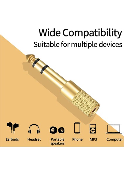4 Adet 6.35MM (1/4 Inç) Erkek - 3.5mm (1/4 Inç) Dişi Stereo Kulaklık Adaptörü, Kulaklık Için Ses Adaptörü Jakı Fişi (Yurt Dışından) modelleri