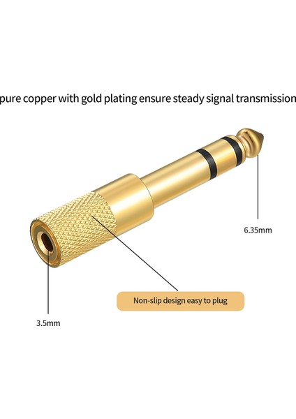 4 Adet 6.35MM (1/4 Inç) Erkek - 3.5mm (1/4 Inç) Dişi Stereo Kulaklık Adaptörü, Kulaklık Için Ses Adaptörü Jakı Fişi (Yurt Dışından) fırsatları