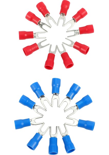 200 Adet 16-14 Awg Kırmızı Mavi Tel Konektörü Yalıtımlı Çatal Terminali #4 (Yurt Dışından) indirimleri