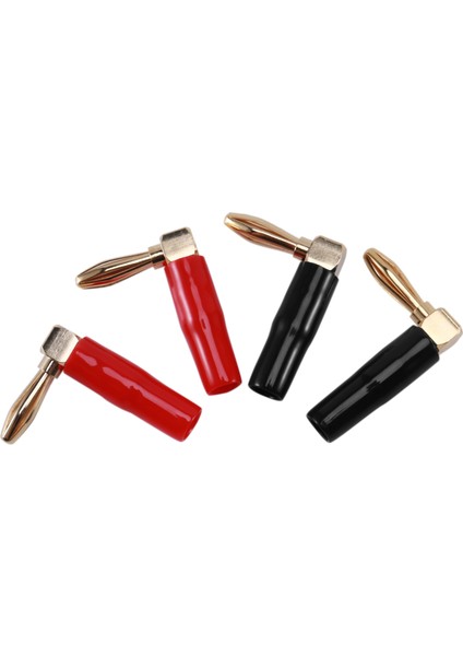 [4 Paket] Hi-End Bakır Dik Açı/90 Derece Vida Tipi Banana Fiş / Hoparlör Kablosu Konektörü [banana De L] (Yurt Dışından) fiyatları
