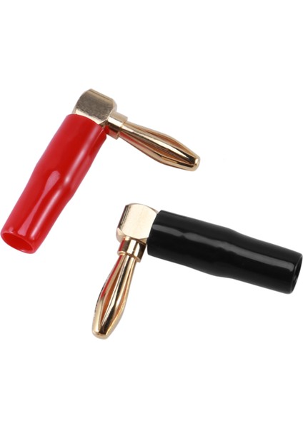 [4 Paket] Hi-End Bakır Dik Açı/90 Derece Vida Tipi Banana Fiş / Hoparlör Kablosu Konektörü [banana De L] (Yurt Dışından) modelleri