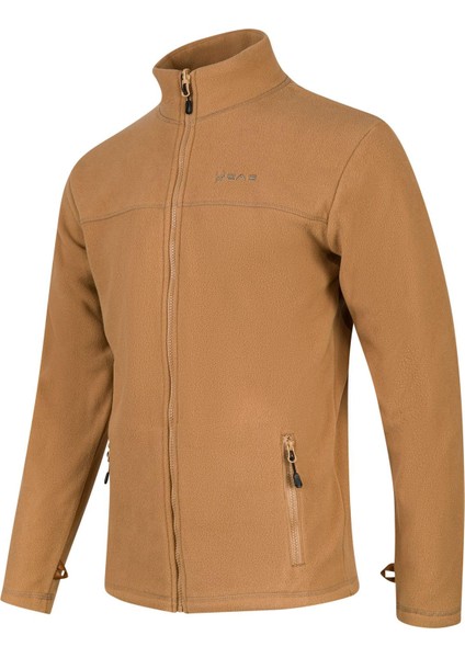 Chestert Erkek Tam Fermuarlı Ince Polar Sweatshırt Camel