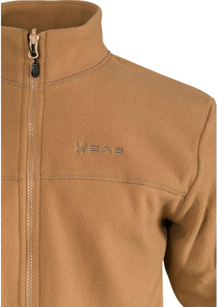 Chestert Erkek Tam Fermuarlı Ince Polar Sweatshırt Camel