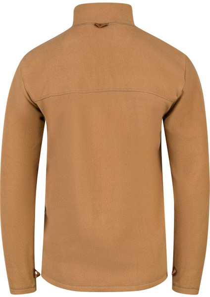 Chestert Erkek Tam Fermuarlı Ince Polar Sweatshırt Camel