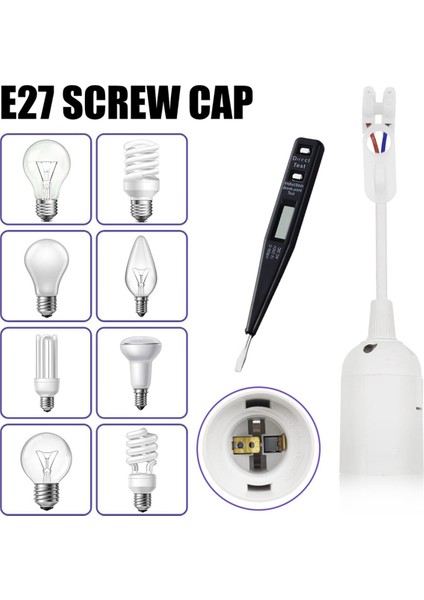 Lamba Tutucu E27 12 Parça Şantiye Prizi Kablolu E27 Priz Şantiye Prizi Voltaj Test Cihazı ile (Yurt Dışından) modelleri