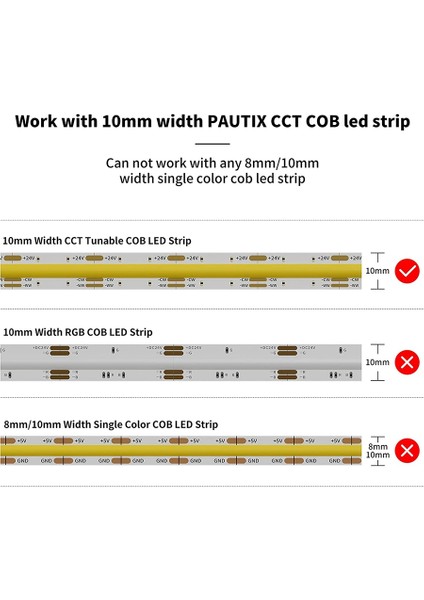 Cct Ayarlanabilir Cob LED Şerit Işık Için 10MM Konnektörler 3 Pin Lehimsiz Terminal Uzatma Bağlantı Kiti (Yurt Dışından)
