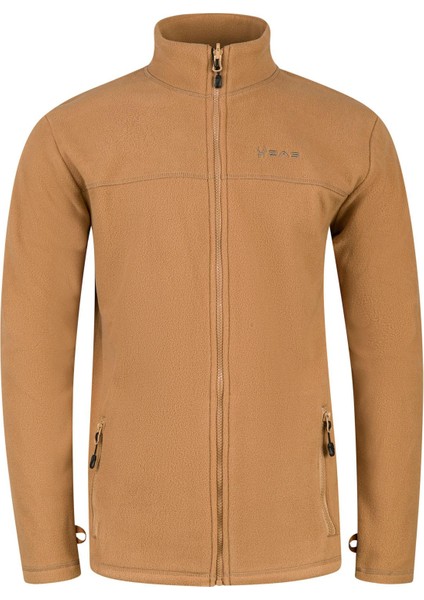 Chestert Erkek Tam Fermuarlı Ince Polar Sweatshırt Camel