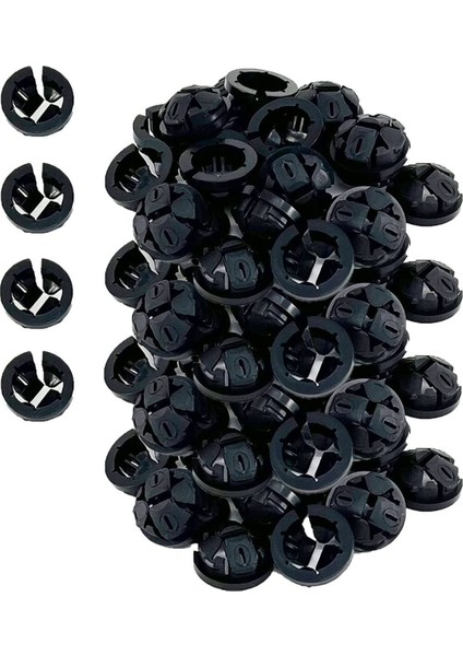 3/8-1/2ın, Push-Fit Toplu Konnektör Nm Kablo Konnektörü Elektrik Borusu Bağlantı Parçası 1/2ın Knockout Deliğine Uygun, 120 Adet, Siyah (Yurt Dışından)